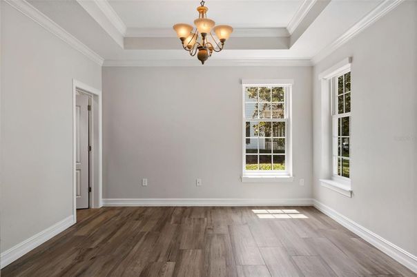 Chandelier, Empty room, Interior, Wood Texture Flooring