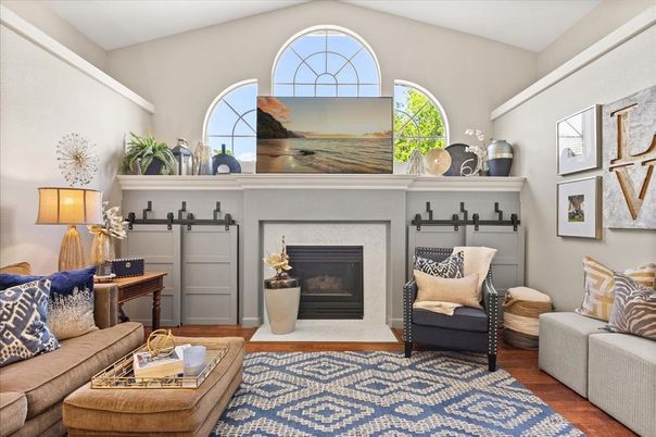 Fireplace, Interior, Living room, Wood Texture Flooring
