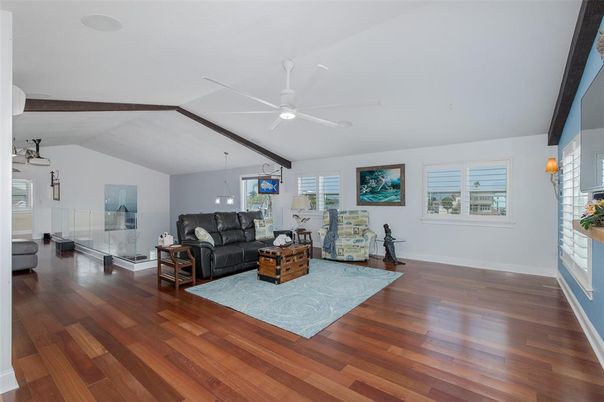 Interior, Living room, Pendant Lights, Wood Texture Flooring
