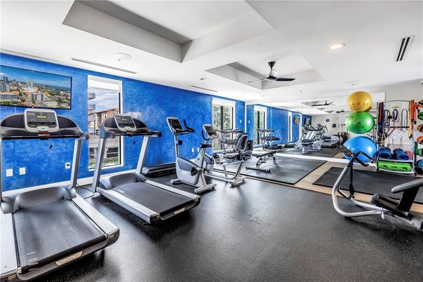 Fitness Equipment, Gym, Interior, Recessed Lighting