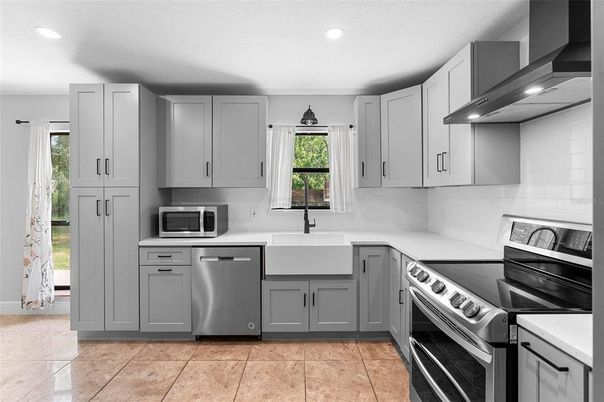 Interior, Kitchen, Recessed Lighting, Stainless Steel Appliances