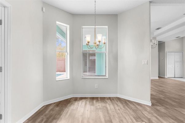 Chandelier, Empty room, Interior, Wood Texture Flooring