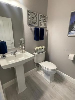 Bathroom, Interior, Wood Texture Flooring