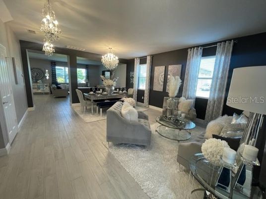 Chandelier, Dining room, Interior, Living room, Wood Texture Flooring