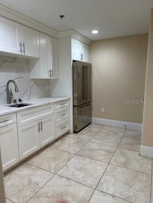 Interior, Kitchen, Marble Walls, Recessed Lighting