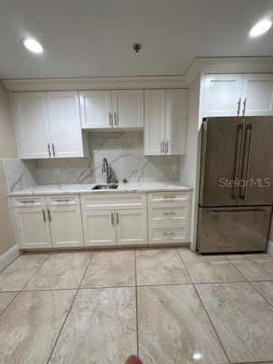 Interior, Kitchen, Marble Walls, Recessed Lighting
