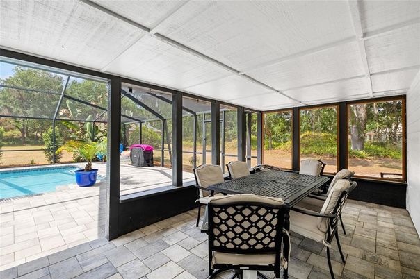 Dining room, Glass Ceilings, Interior, Pool, Sun Room