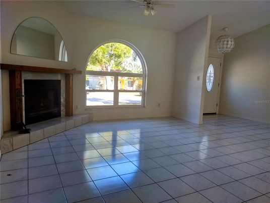Empty room, Fireplace, Interior