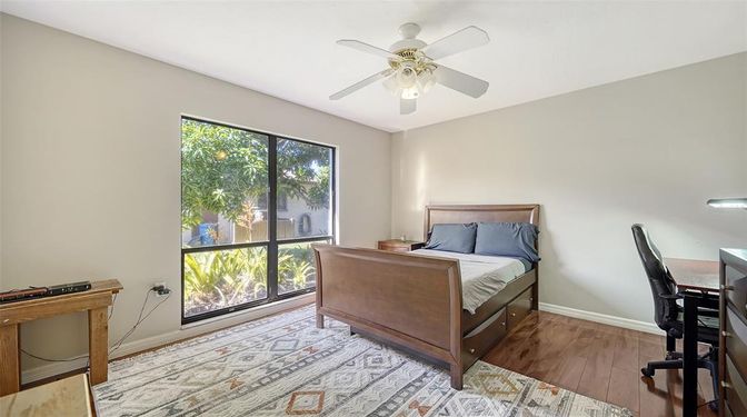 Bedroom, Home Office, Interior, Wood Texture Flooring