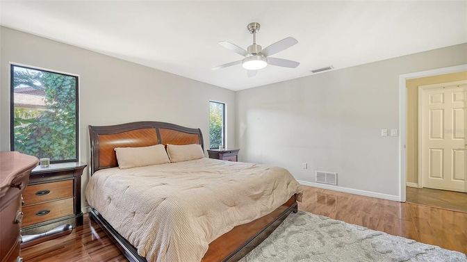 Bedroom, Interior, Wood Texture Flooring