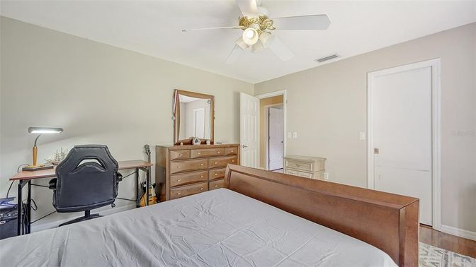 Bedroom, Home Office, Interior, Wood Texture Flooring