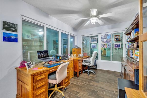 Home Office, Interior, Wood Texture Flooring