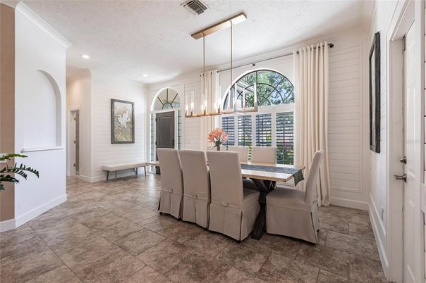 Dining room, Interior, Pendant Lights, Recessed Lighting
