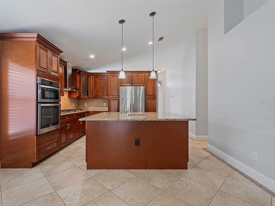 Interior, Kitchen, Pendant Lights, Recessed Lighting, Stainless Steel Appliances