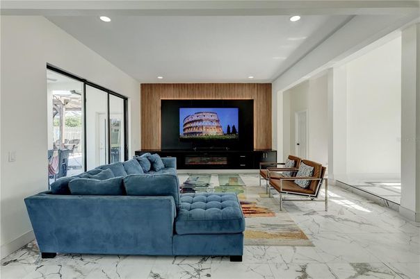Interior, Living room, Marble, Recessed Lighting