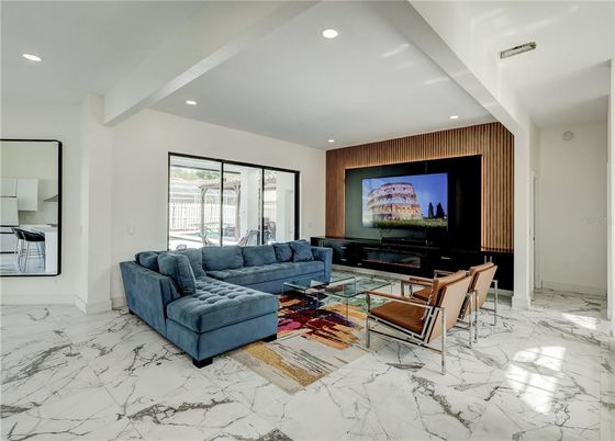 Interior, Living room, Marble, Recessed Lighting