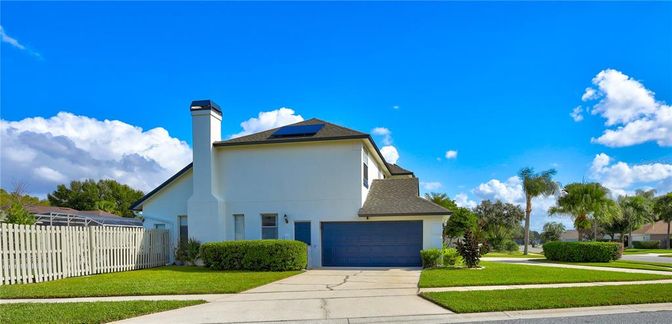 Attached, Exterior, Facade, Solar Panels, French Provincial