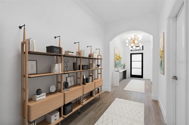 Interior, Pendant Lights, Wood Texture Flooring