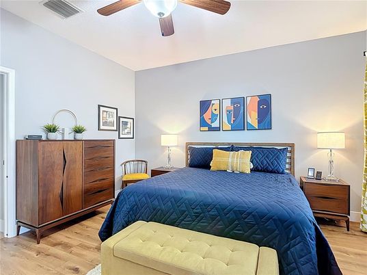 Bedroom, Interior, Wood Texture Flooring