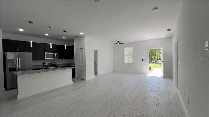 Interior, Kitchen, Pendant Lights, Recessed Lighting, Stainless Steel Appliances