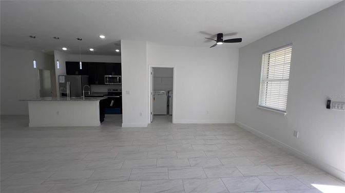 Interior, Kitchen, Marble, Recessed Lighting, Stainless Steel Appliances