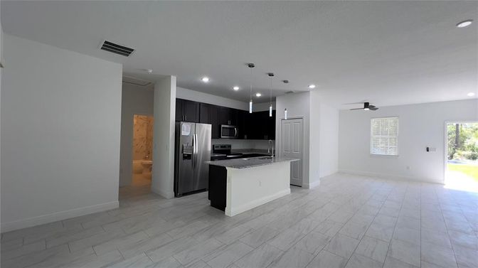 Interior, Kitchen, Pendant Lights, Recessed Lighting, Stainless Steel Appliances