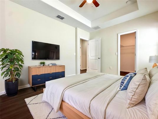 Bedroom, Interior, Wood Texture Flooring