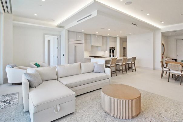 Dining room, Interior, Kitchen, Living room, Recessed Lighting, Stainless Steel Appliances