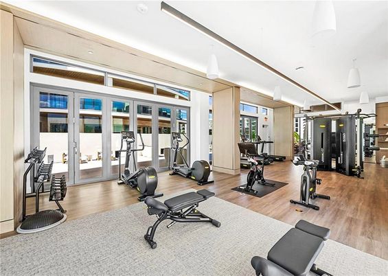 Fitness Equipment, Gym, Interior, Wood Texture Flooring