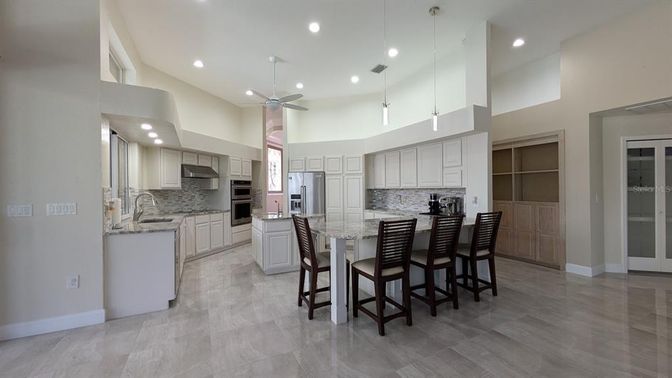 Interior, Kitchen, Pendant Lights, Recessed Lighting, Stainless Steel Appliances