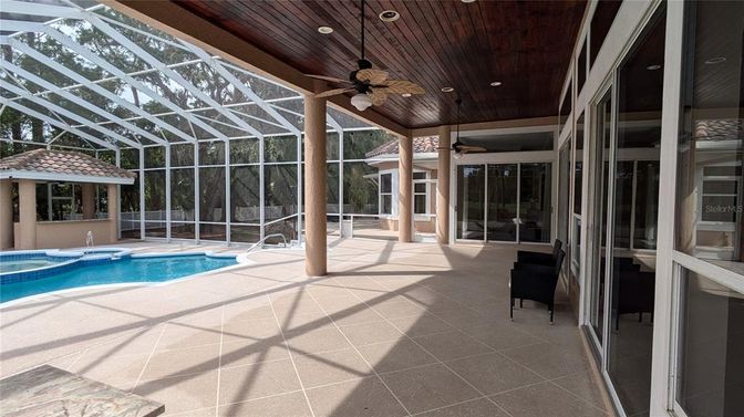 Glass Ceilings, Interior, Pool, Recessed Lighting, Sun Room, Wooden Ceilings