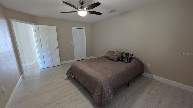 Bedroom, Interior, Wood Texture Flooring