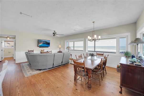 Chandelier, Dining room, Interior, Living room, Water, Wood Texture Flooring