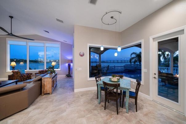 Dining room, Interior, Living room, Pendant Lights, Water