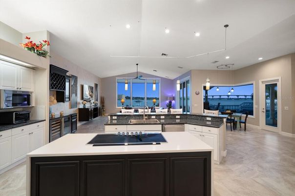 Dining room, Interior, Kitchen, Pendant Lights, Recessed Lighting, Water