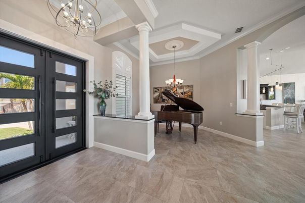 Chandelier, Interior, Pendant Lights, Piano