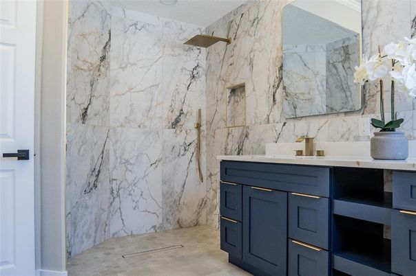 Bathroom, Interior, Marble Walls
