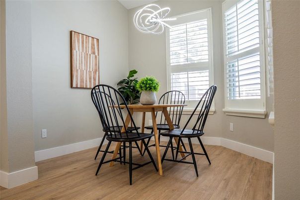 Dining room, Interior, Wood Texture Flooring