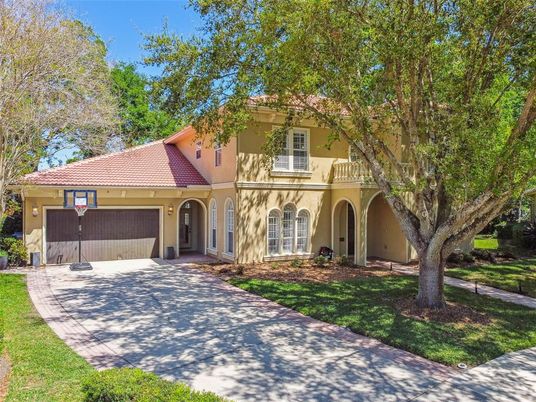 Attached, Backyard, Exterior, Facade, Mediterranean