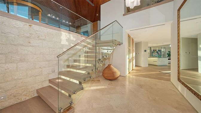 Interior, Stone Walls, Wood Texture Flooring