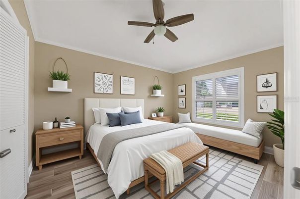Bedroom, Interior, Wood Texture Flooring