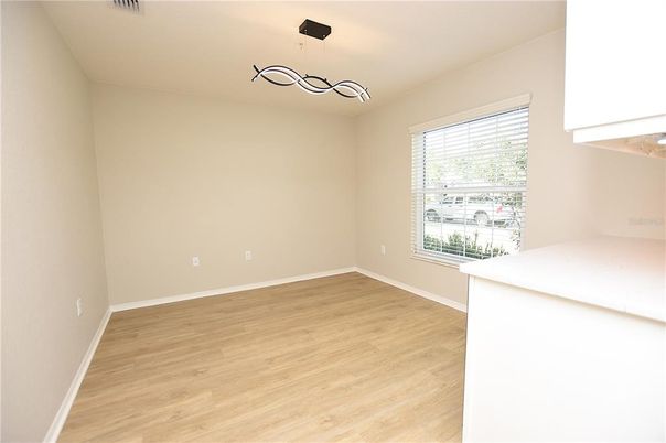 Empty room, Interior, Pendant Lights, Wood Texture Flooring