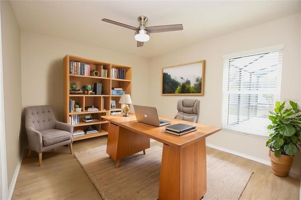 Home Office, Interior, Wood Texture Flooring