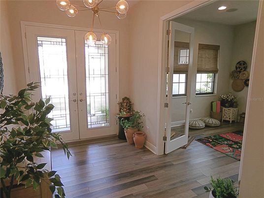 Interior, Pendant Lights, Recessed Lighting, Wood Texture Flooring