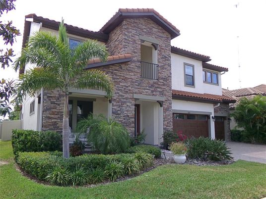Attached, Exterior, Facade, Brick Facade, Mediterranean
