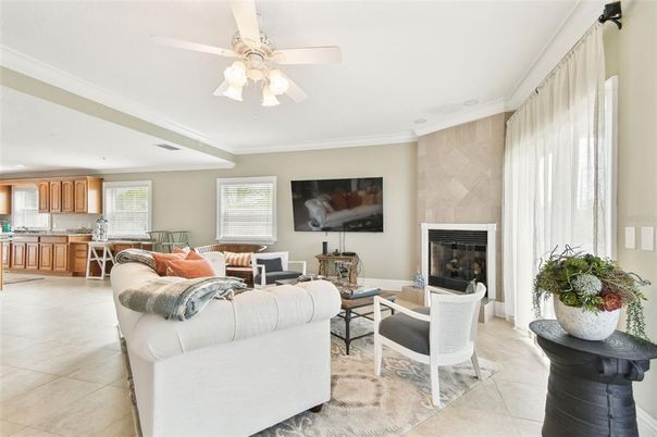 Fireplace, Interior, Kitchen, Living room