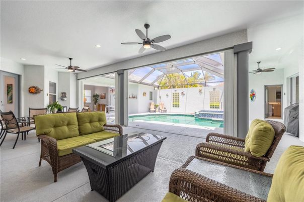 Dining room, Glass Ceilings, Interior, Living room, Pool, Recessed Lighting, Sun Room