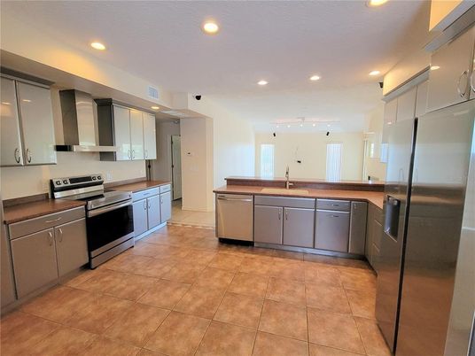 Interior, Kitchen, Recessed Lighting, Stainless Steel Appliances