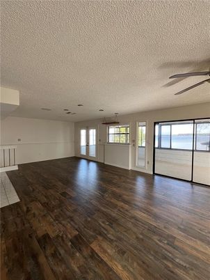 Empty room, Interior, Pendant Lights, Wood Texture Flooring