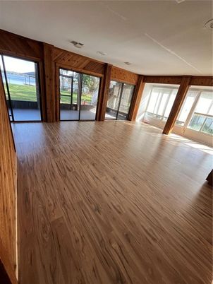 Empty room, Interior, Wood Texture Flooring, Wooden Walls